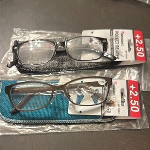 Pocket Reader Glasses - Black and Silver